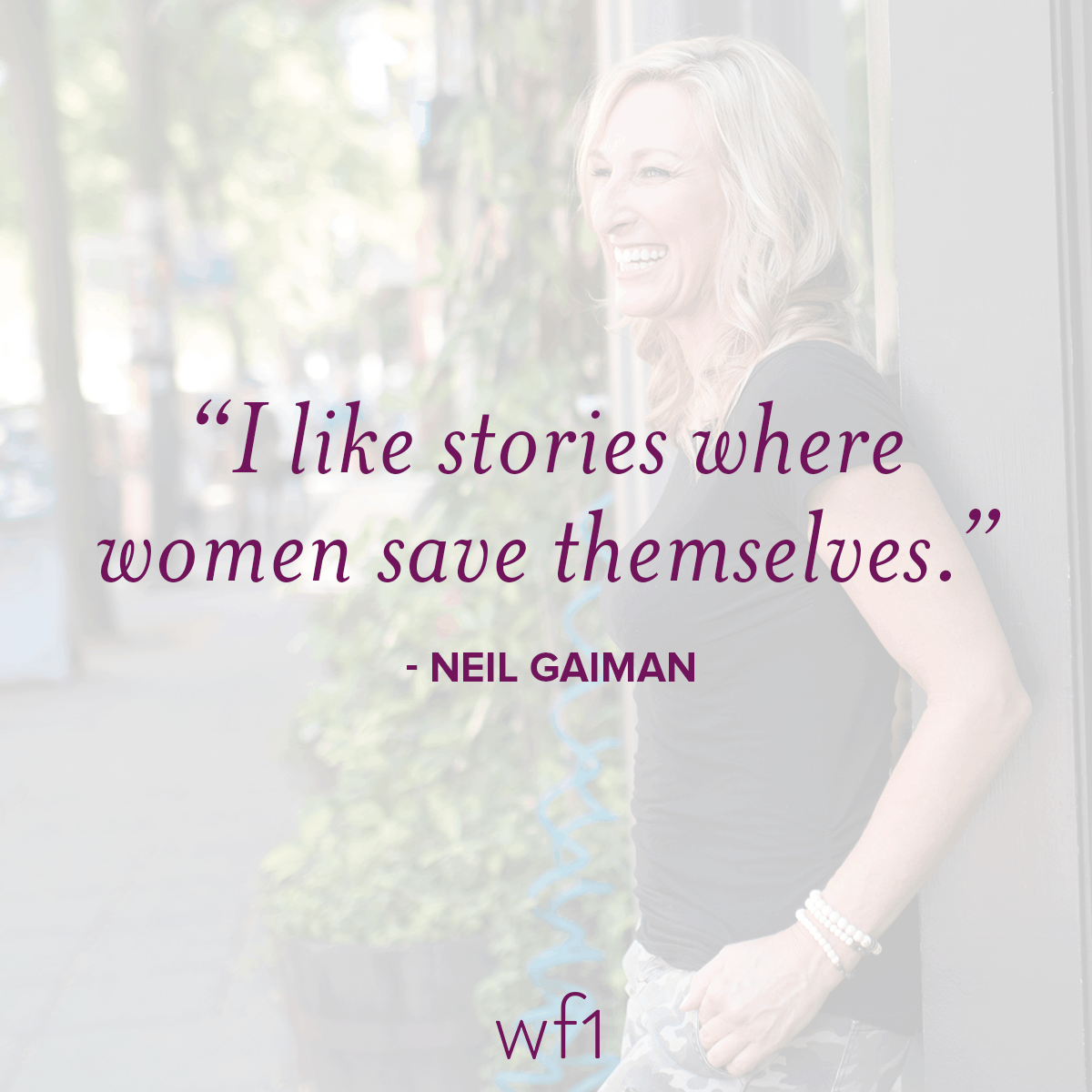 I like stories were women save themselves